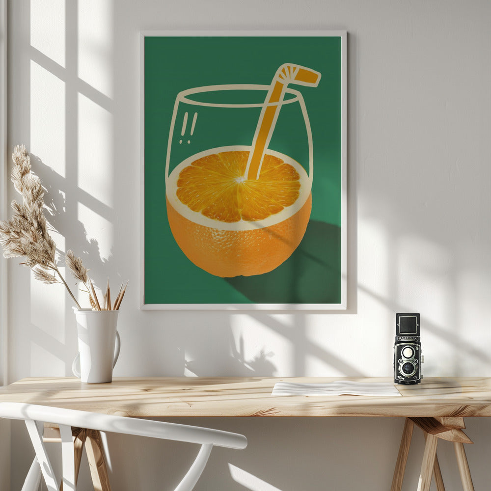 Orange juice - Poster / Art Print - interiör