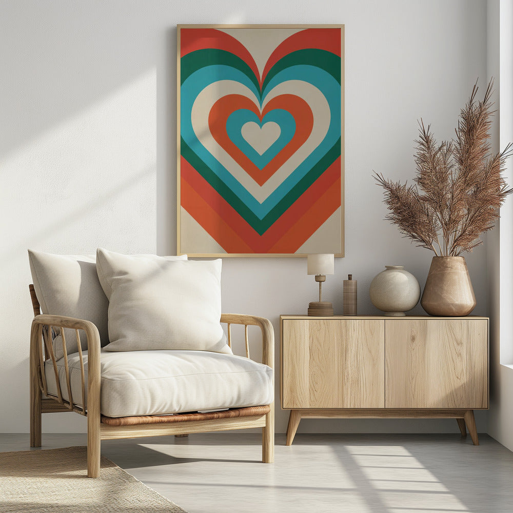 Concentric Hearts - Poster / Art Print - interiör