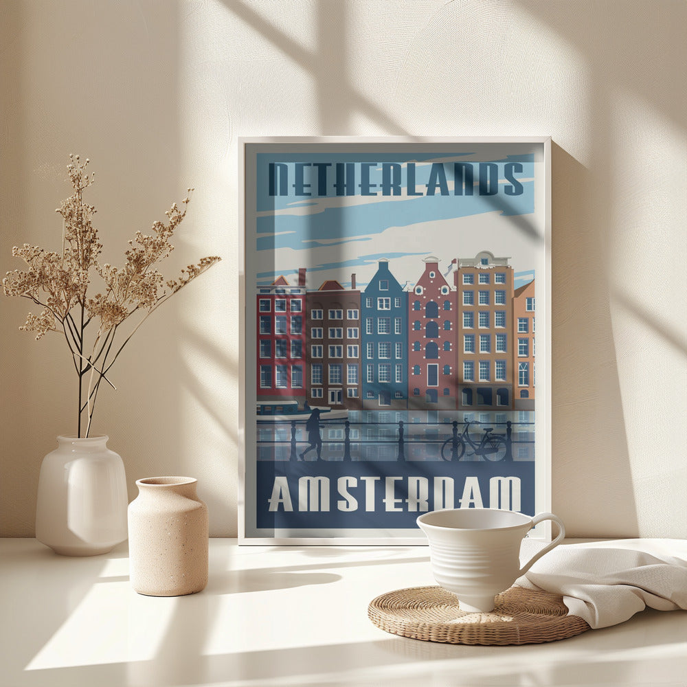 Amsterdam Travel Print - Poster / Art Print - interiör