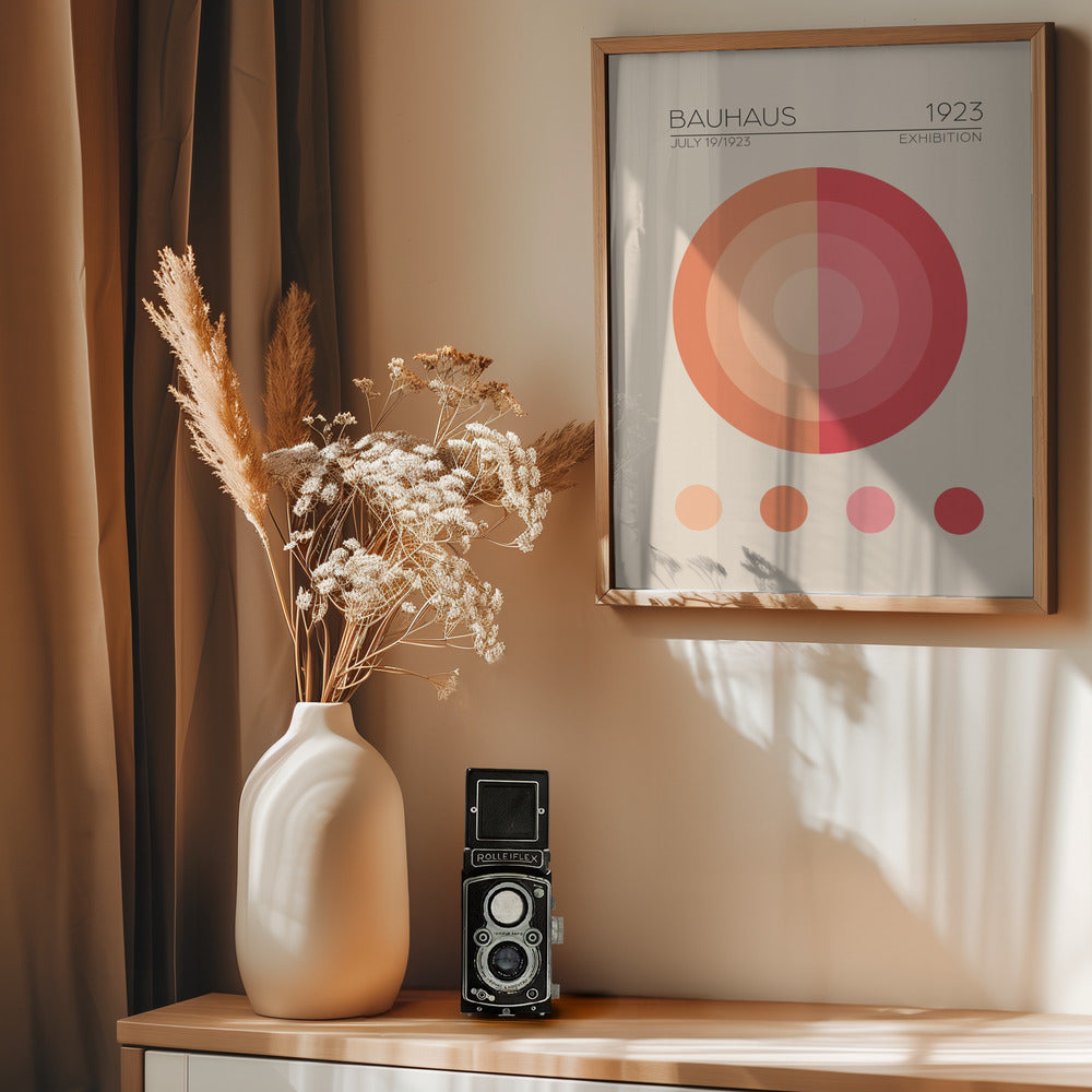 Bauhaus Pembe Daire - Poster / Art Print - interiör
