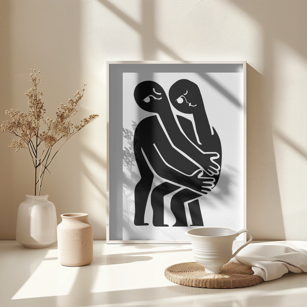 Abstract Hug No 1 - Poster / Art Print - interiör