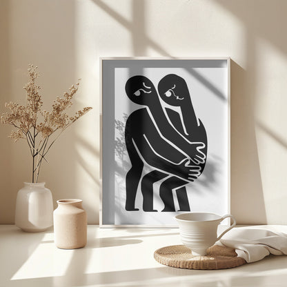Abstract Hug No 1 - Poster / Art Print - interiör