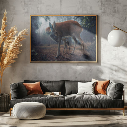 Mother and Fawn - Poster / Art Print - interiör