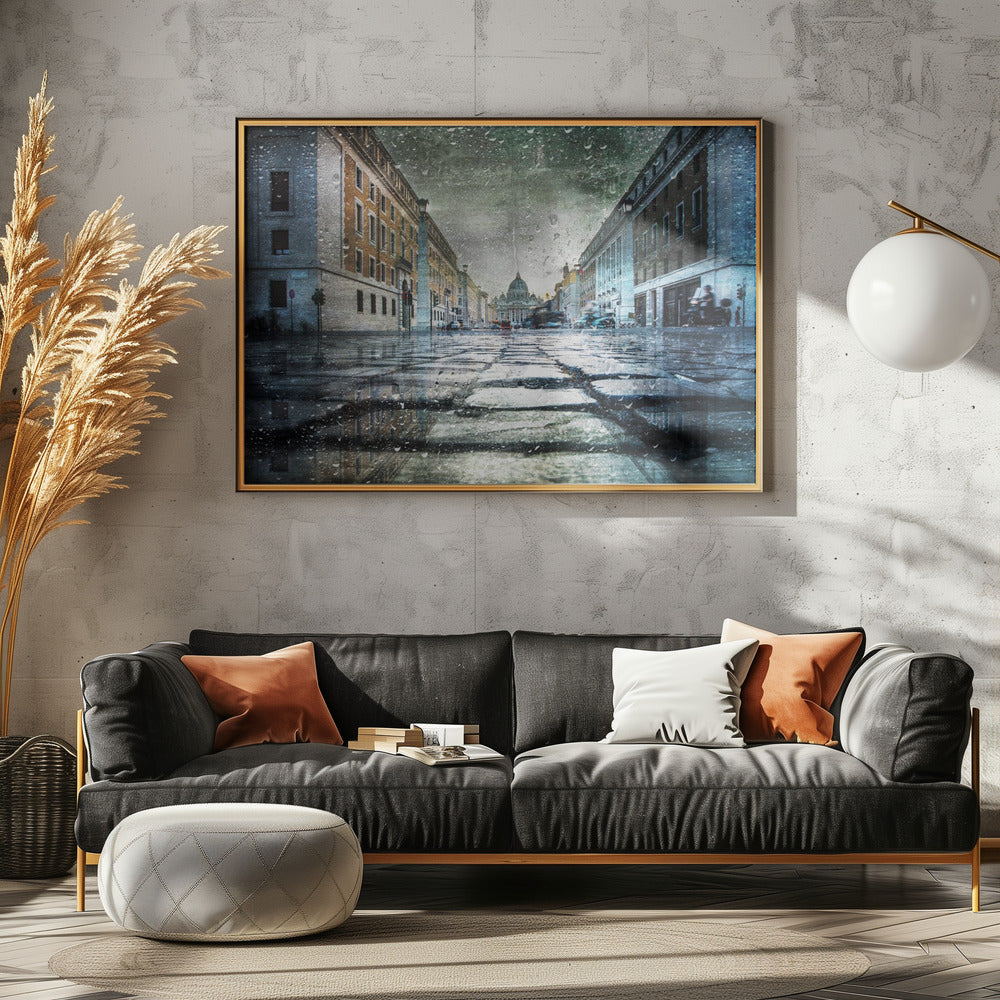 Via della Conciliazione after the rain - Poster / Art Print - interiör