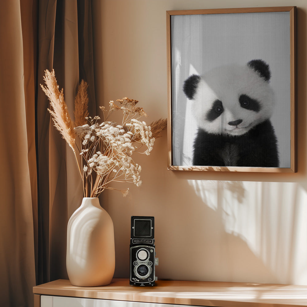 Peekaboo Baby Panda - Poster / Art Print - interiör