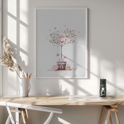 Love Tree - Poster / Art Print - interiör