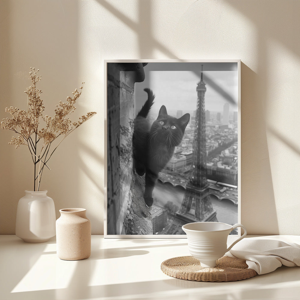 Kitty in Paris - Poster / Art Print - interiör