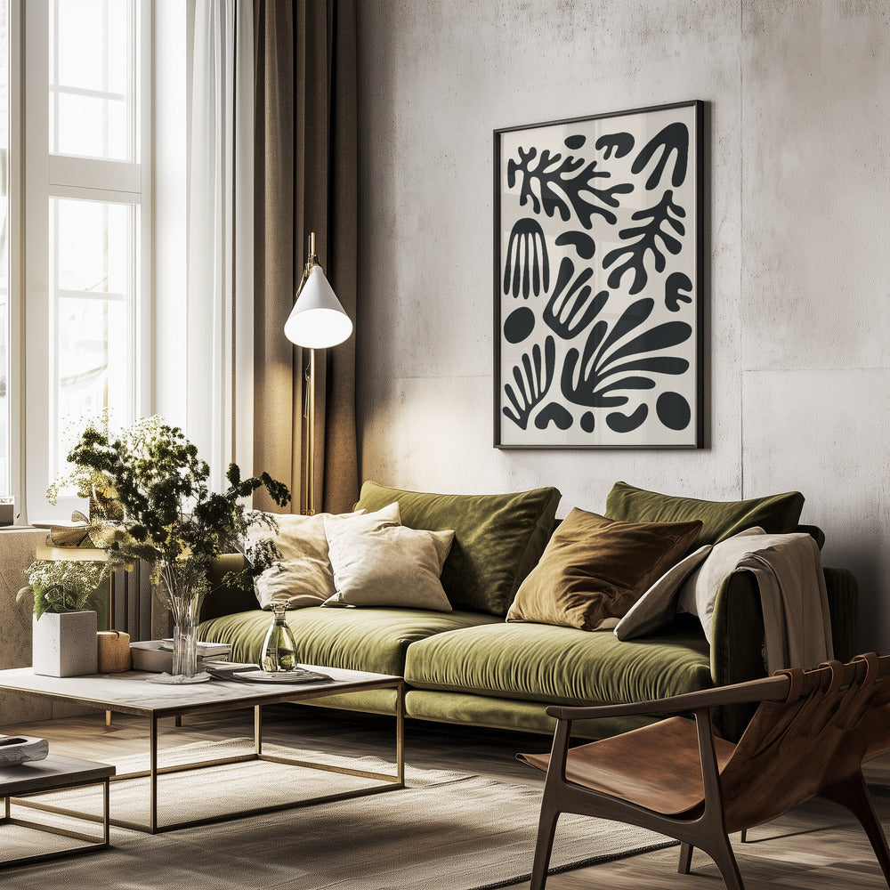 Henri Matisse Black Algae Collection #3 - Poster / Art Print - interiör