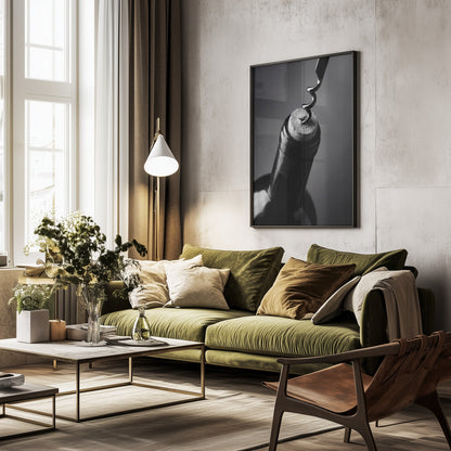 Wine Bottle Opening - Poster / Art Print - interiör
