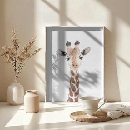 Baby Giraffe - Poster / Art Print - interiör