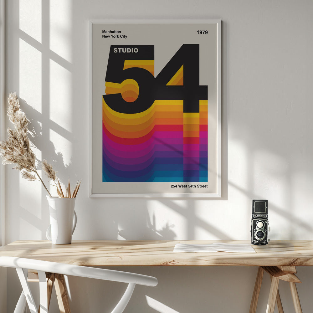 Studio 54 Retro Design - Poster / Art Print - interiör
