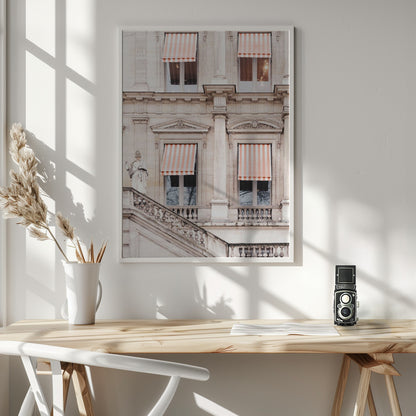 Striped Paris Awning - Poster / Art Print - interiör