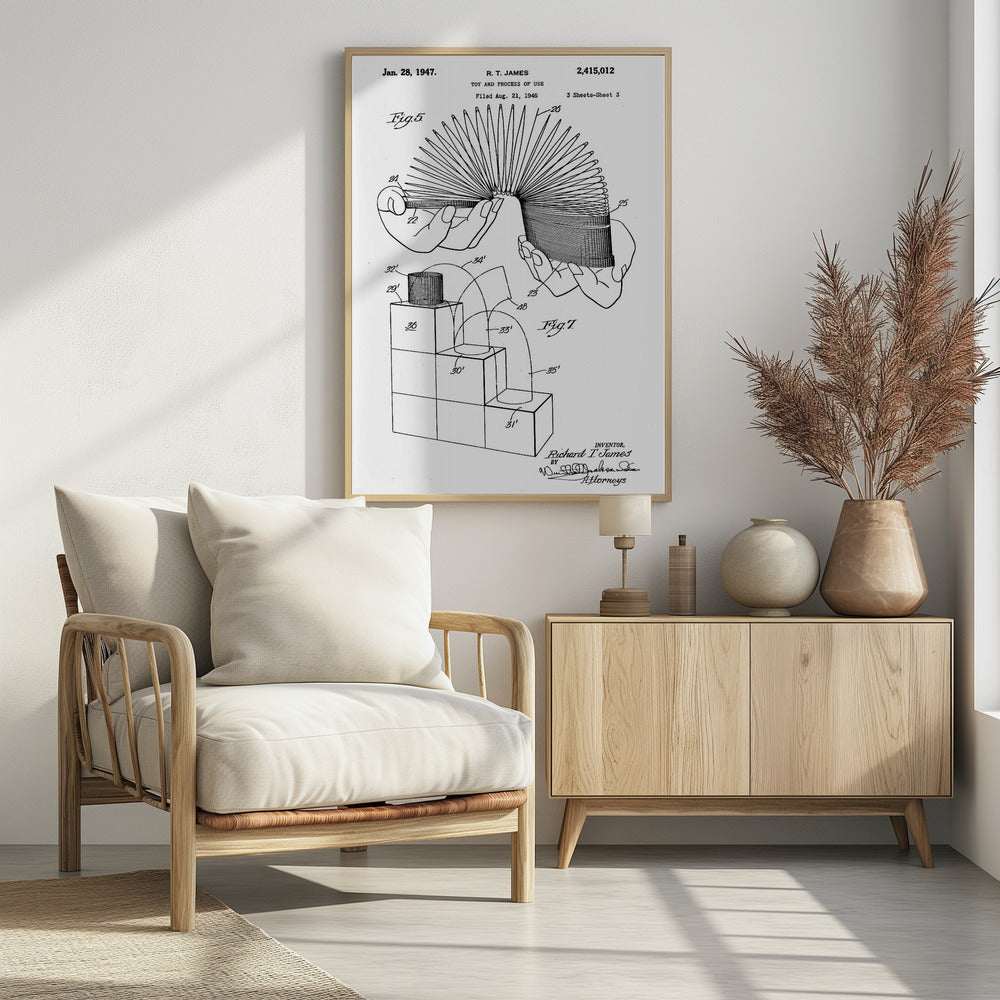 Toy and Process of Use Patent 1947 - Poster / Art Print - interiör
