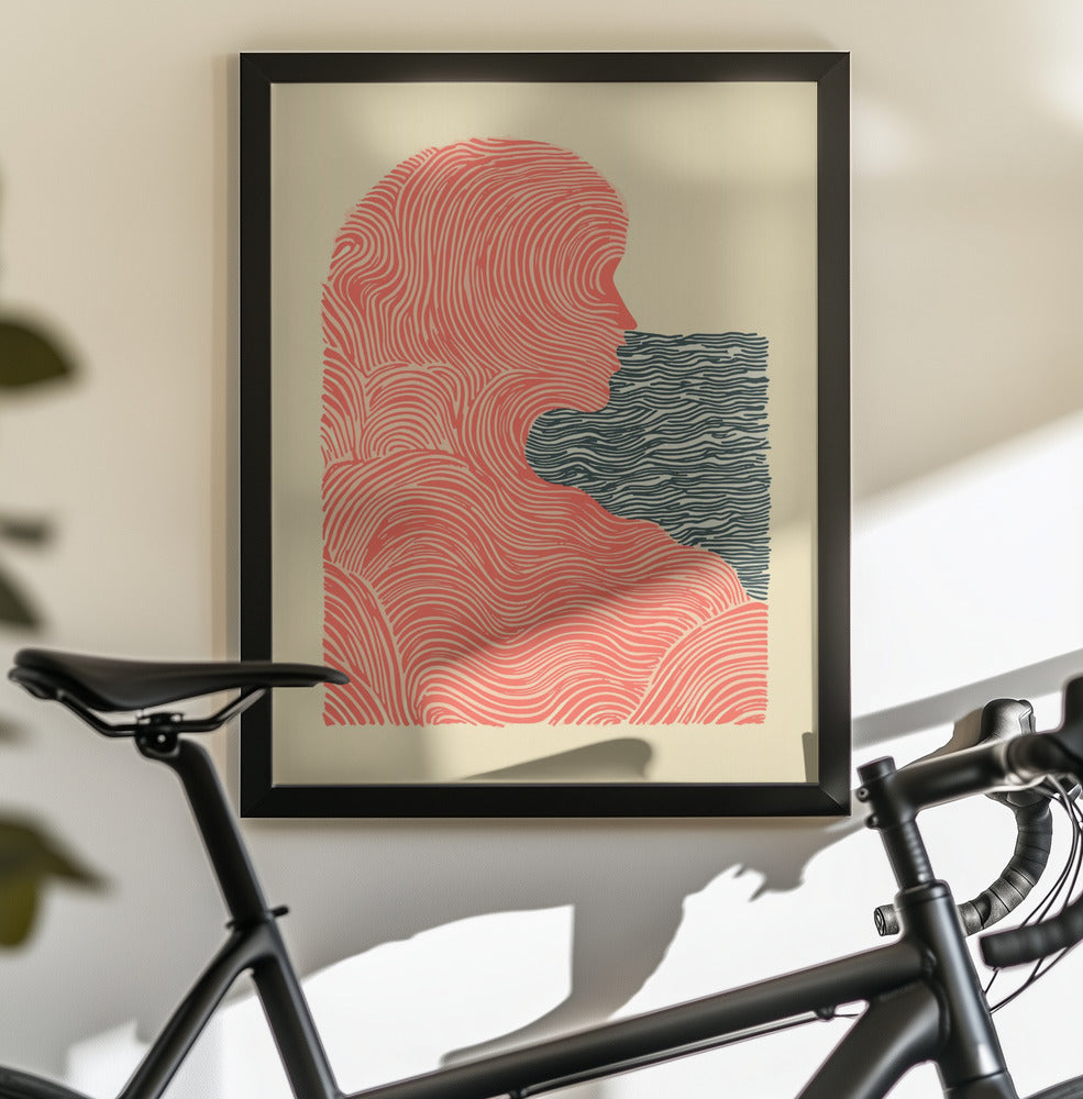 She and the Sea - Poster / Art Print - interiör