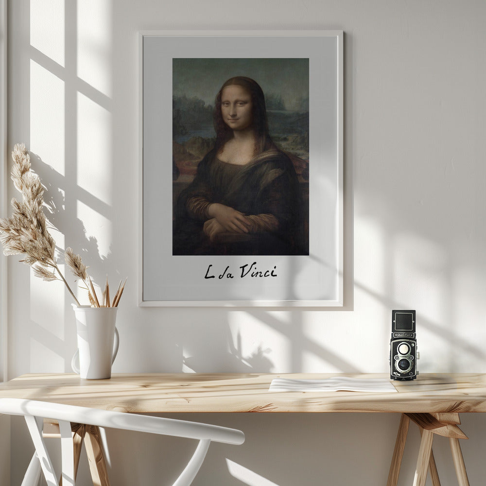 Mona Lisa Del Giocondo Signature (1503–1506) - Poster / Art Print - interiör