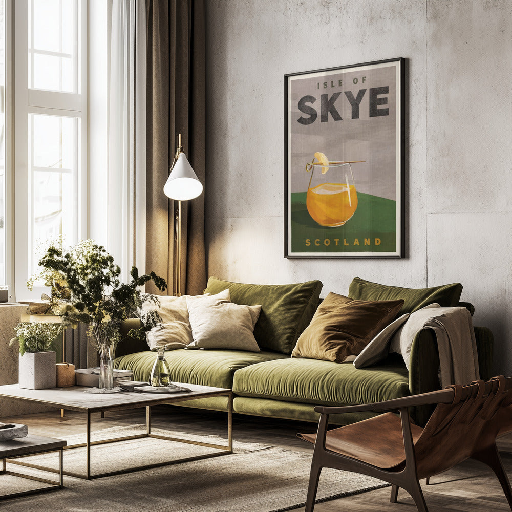 Isle Of Skye Scotland Scotch Cocktail Travel Poster - Poster / Art Print - interiör