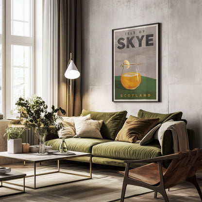 Isle Of Skye Scotland Scotch Cocktail Travel Poster - Poster / Art Print - interiör