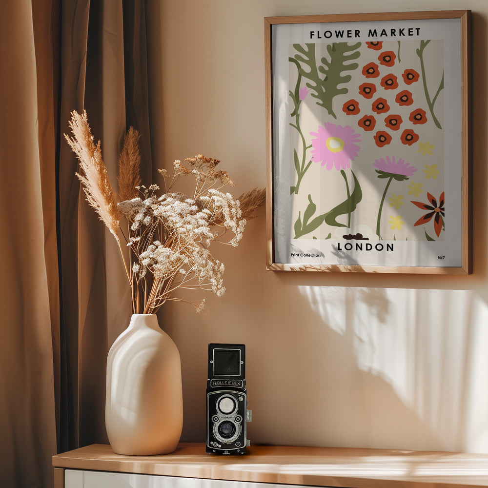 Flower Market London - Poster / Art Print - interiör