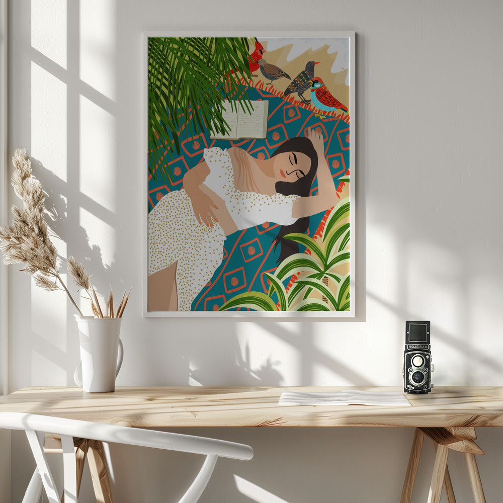 Beach. Read. Sleep. Repeat. - Poster / Art Print - interiör