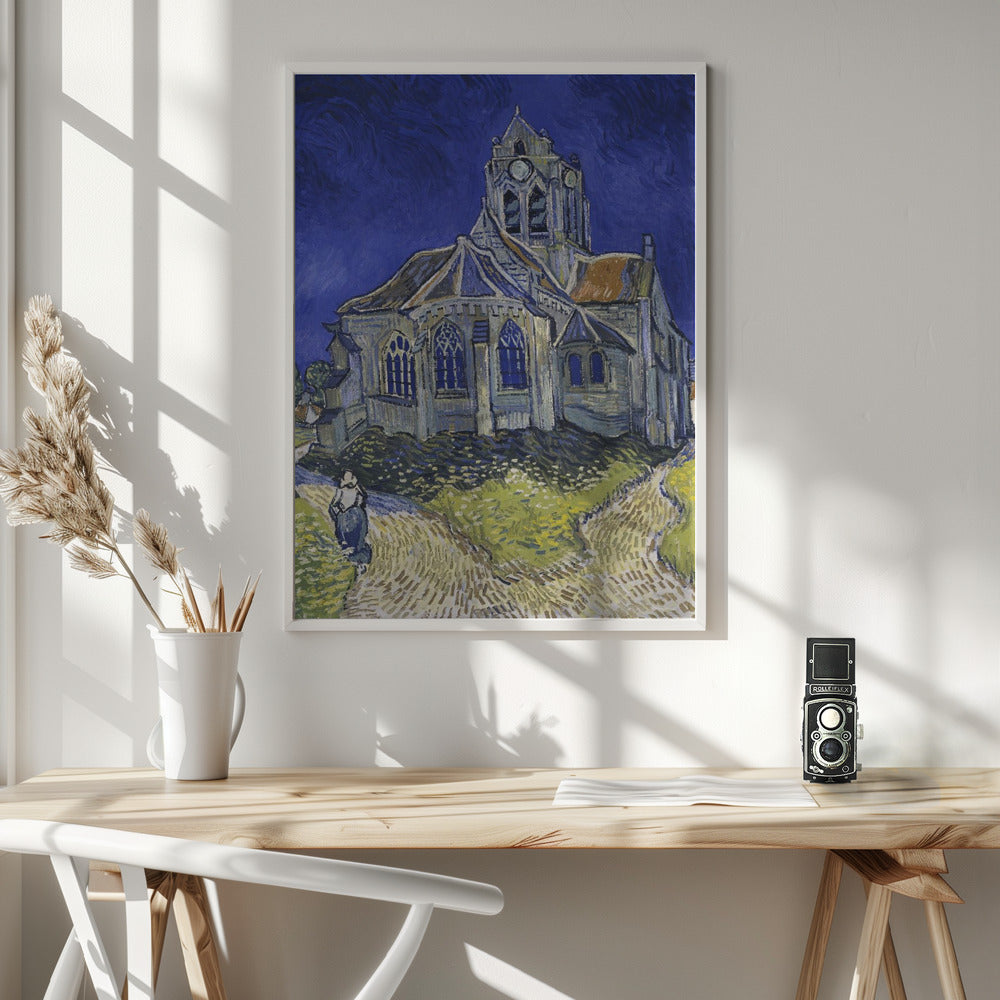 Vincent Van Gogh's the Church At Auvers (1890) - Poster / Art Print - interiör