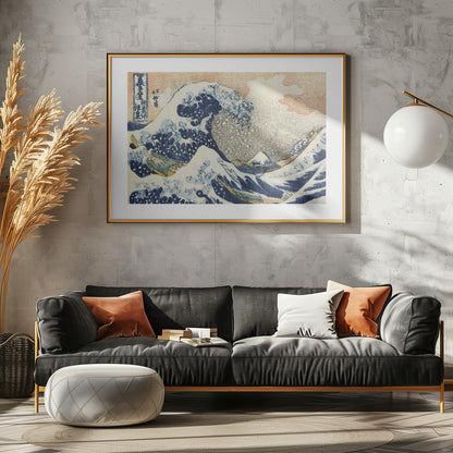 Under the Wave Off Kanagawa (1830 1833) - Poster / Art Print - interiör