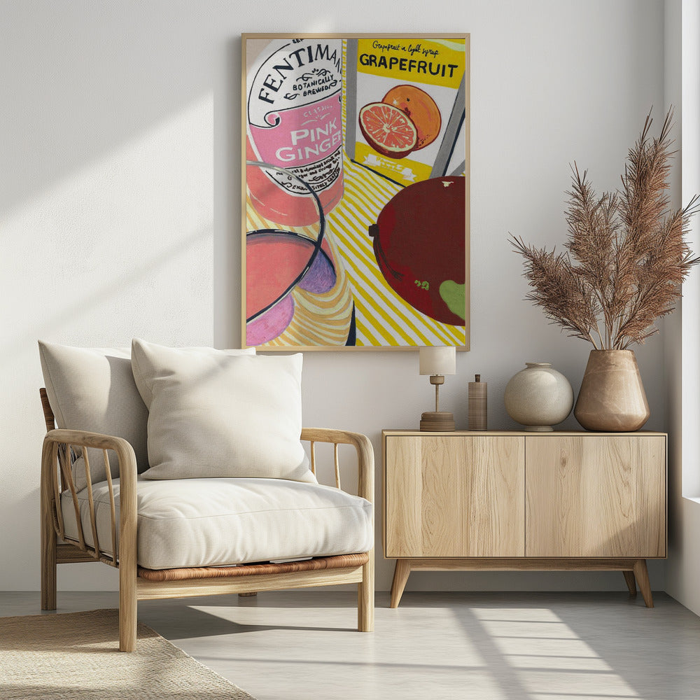 Fentimans Pink Ginger - Poster / Art Print - interiör