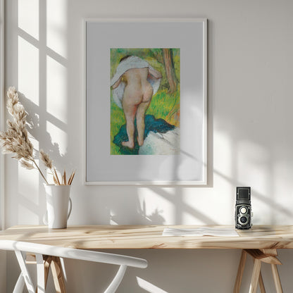 Girl Drying Herself - Poster / Art Print - interiör