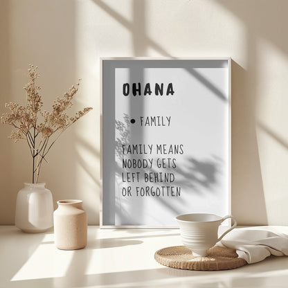 OHANA Means Family - Poster / Art Print - interiör