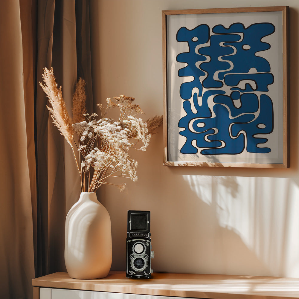 Flowing Maze Dance - Poster / Art Print - interiör