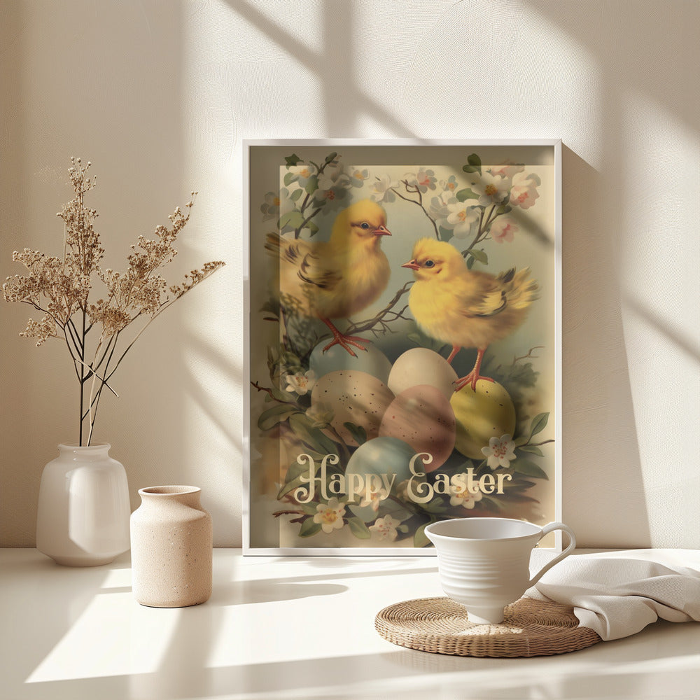Happy Easter No 6 - Poster / Art Print - interiör