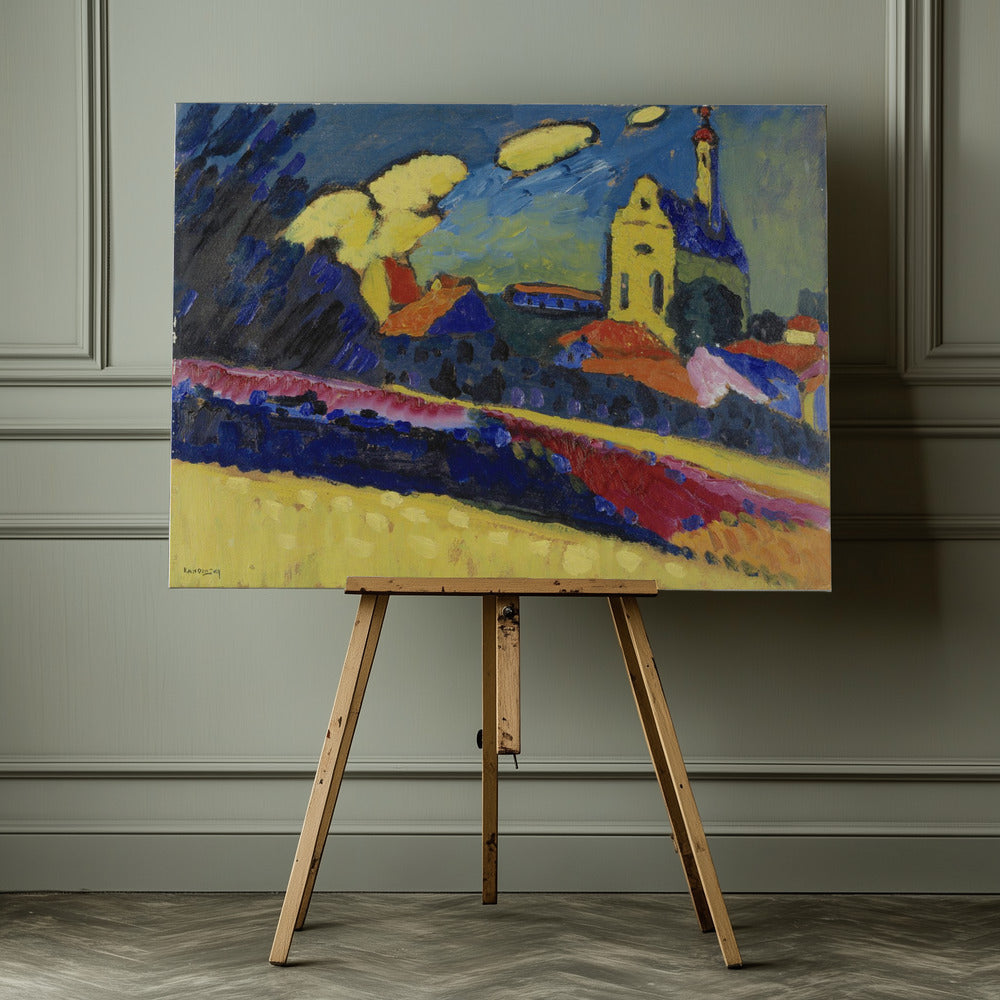 Study of Murnau  Landscape With Church (1909) - Poster / Art Print - interiör