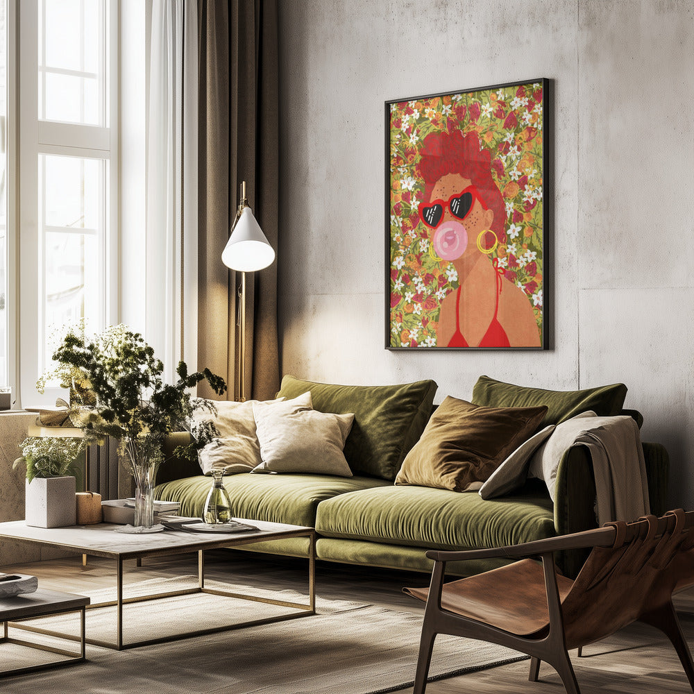 Strawbeery Lady - Poster / Art Print - interiör