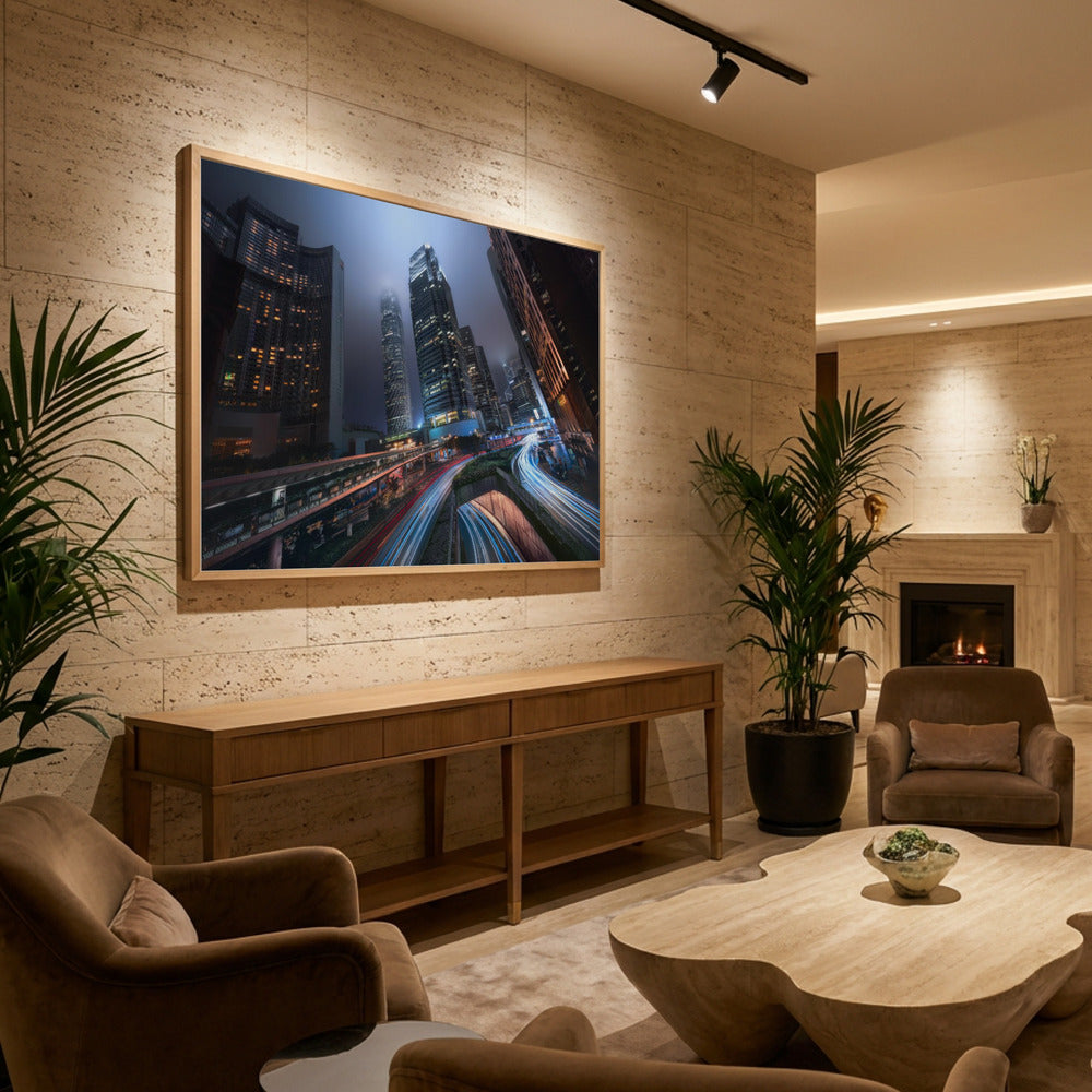 Hong Kong City Lights - Poster / Art Print - interiör