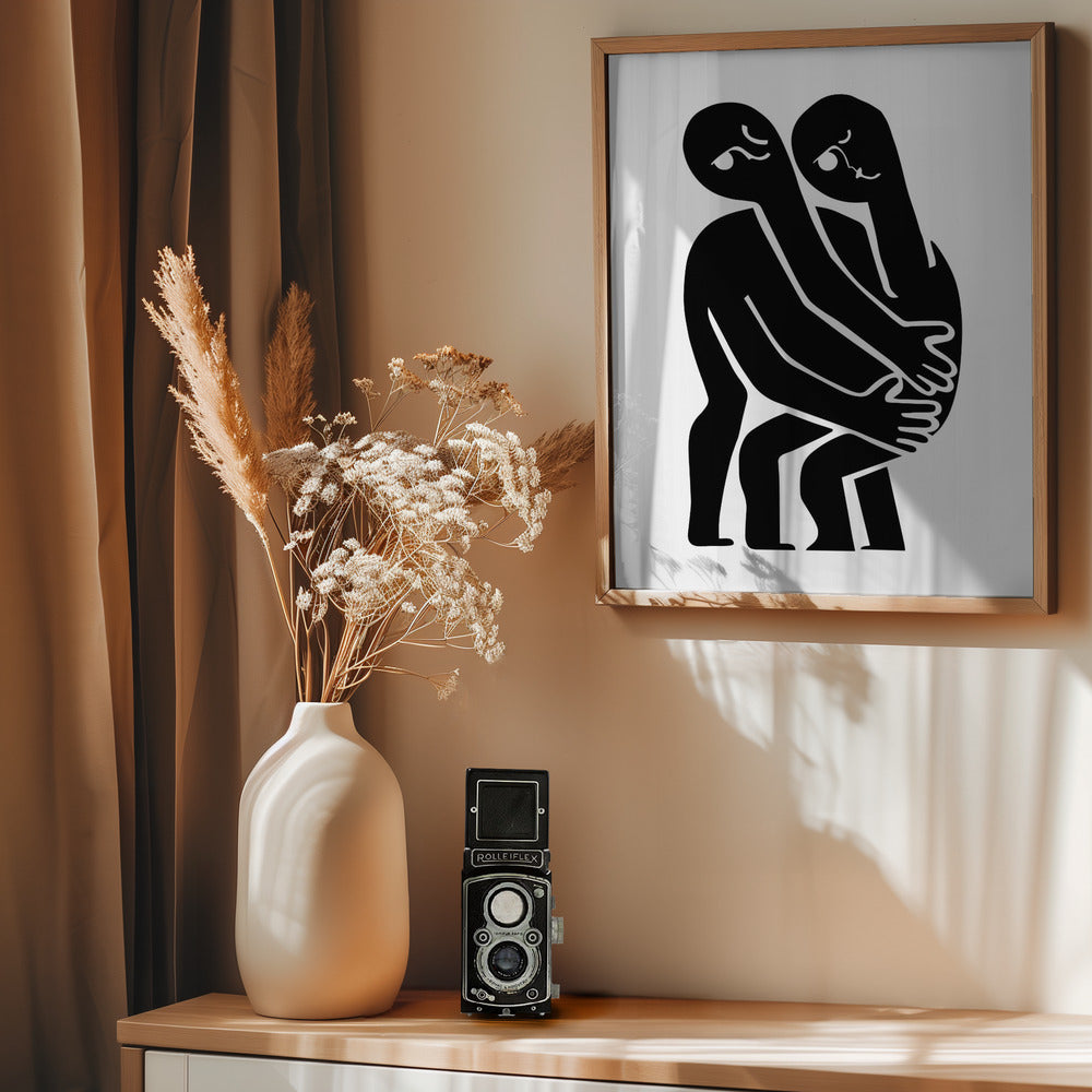 Abstract Hug No 1 - Poster / Art Print - interiör