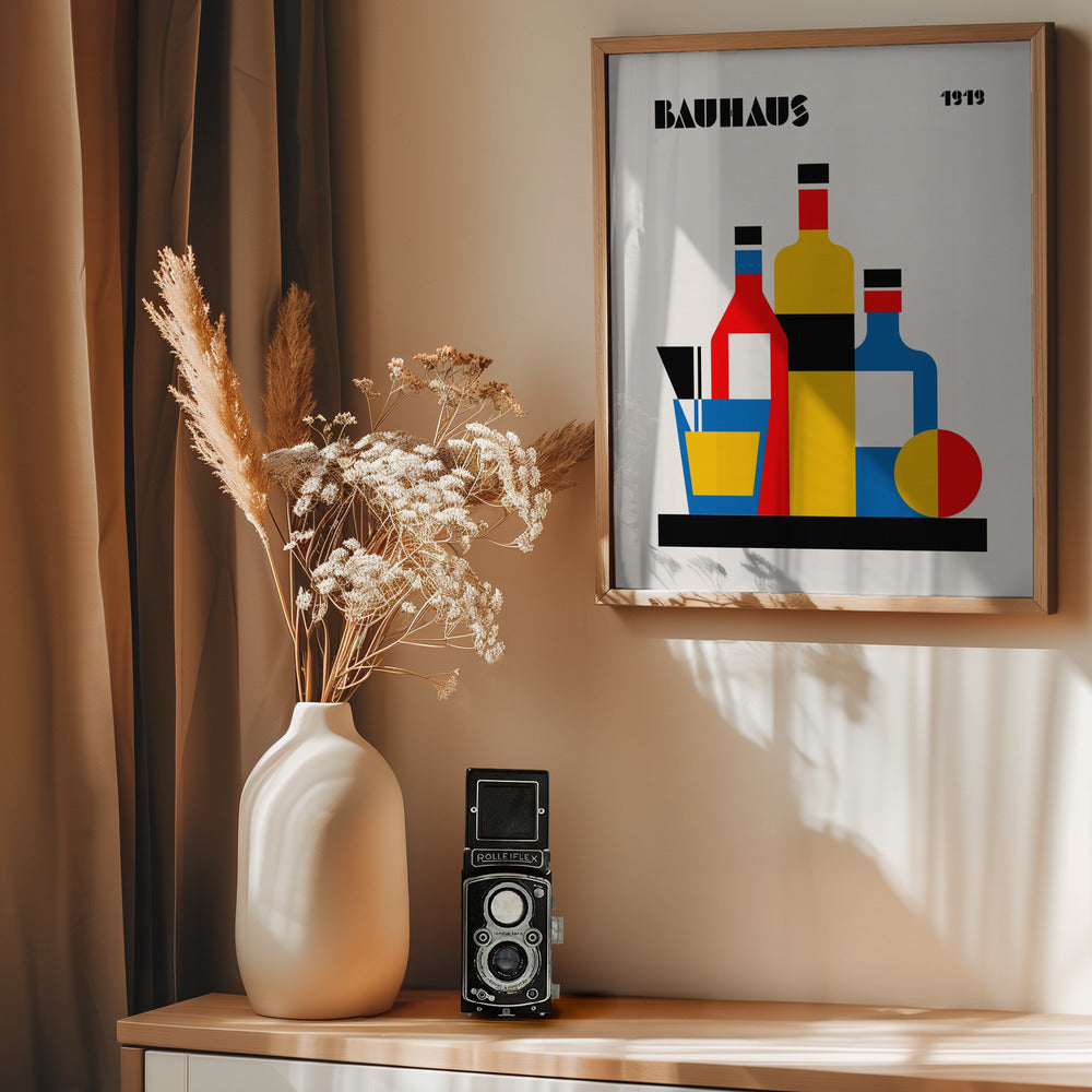 Bauhaus Wine Print - Poster / Art Print - interiör