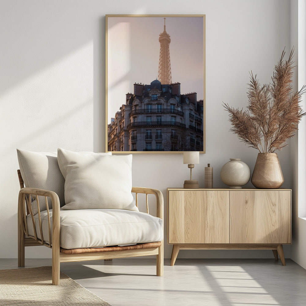 The peeking Eiffel - Poster / Art Print - interiör