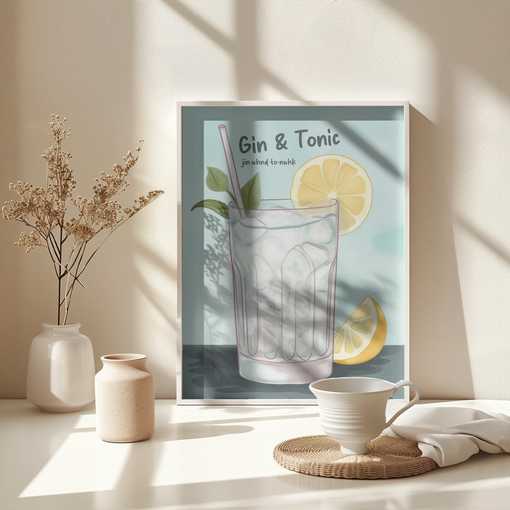 Gin and Tonic - Poster / Art Print - interiör