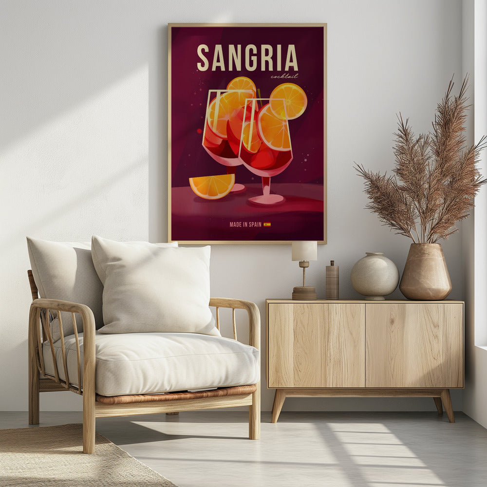 Sangria Cocktail - Poster / Art Print - interiör