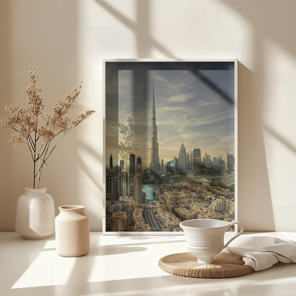 Downtown sunset view - Poster / Art Print - interiör