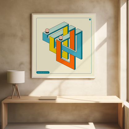 Impossible Geometrics 25 - Poster / Art Print - interiör