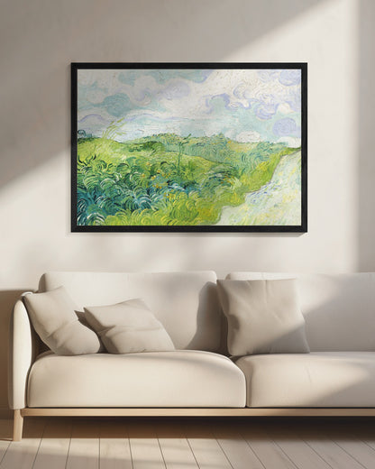 Green Wheat Fields, Auvers (1890) By Vincent Van Gogh - Poster / Art Print - interiör