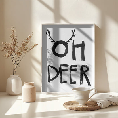 Oh Deer - Poster / Art Print - interiör