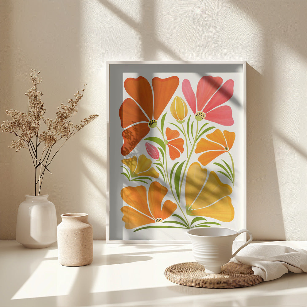 Spring Wildflowers - Poster / Art Print - interiör