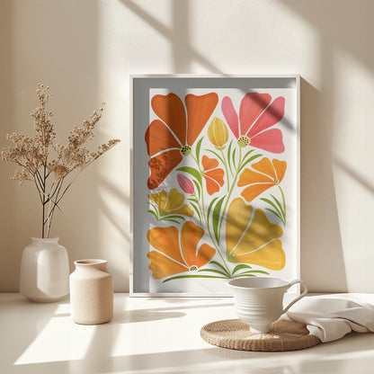Spring Wildflowers - Poster / Art Print - interiör