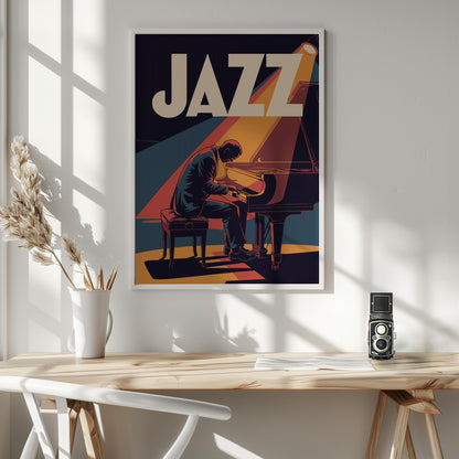 Jazz Pianist - Poster / Art Print - interiör