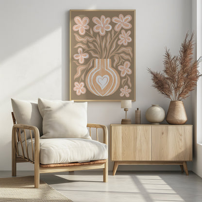 Calm Flowers - Poster / Art Print - interiör