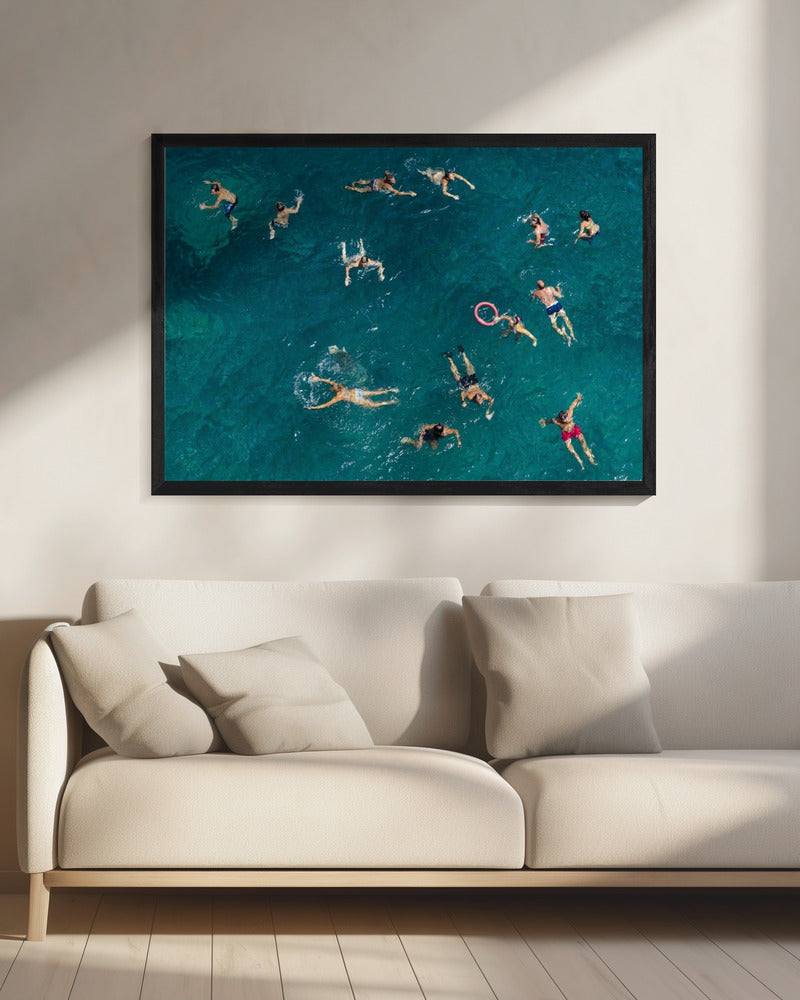 Blue water swim - Poster / Art Print - interiör