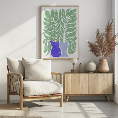 Big Green Twigs - Poster / Art Print - interiör