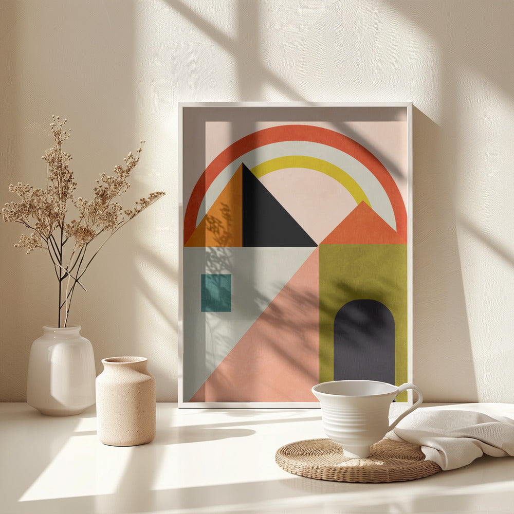Playing Around Shapes - Poster / Art Print - interiör