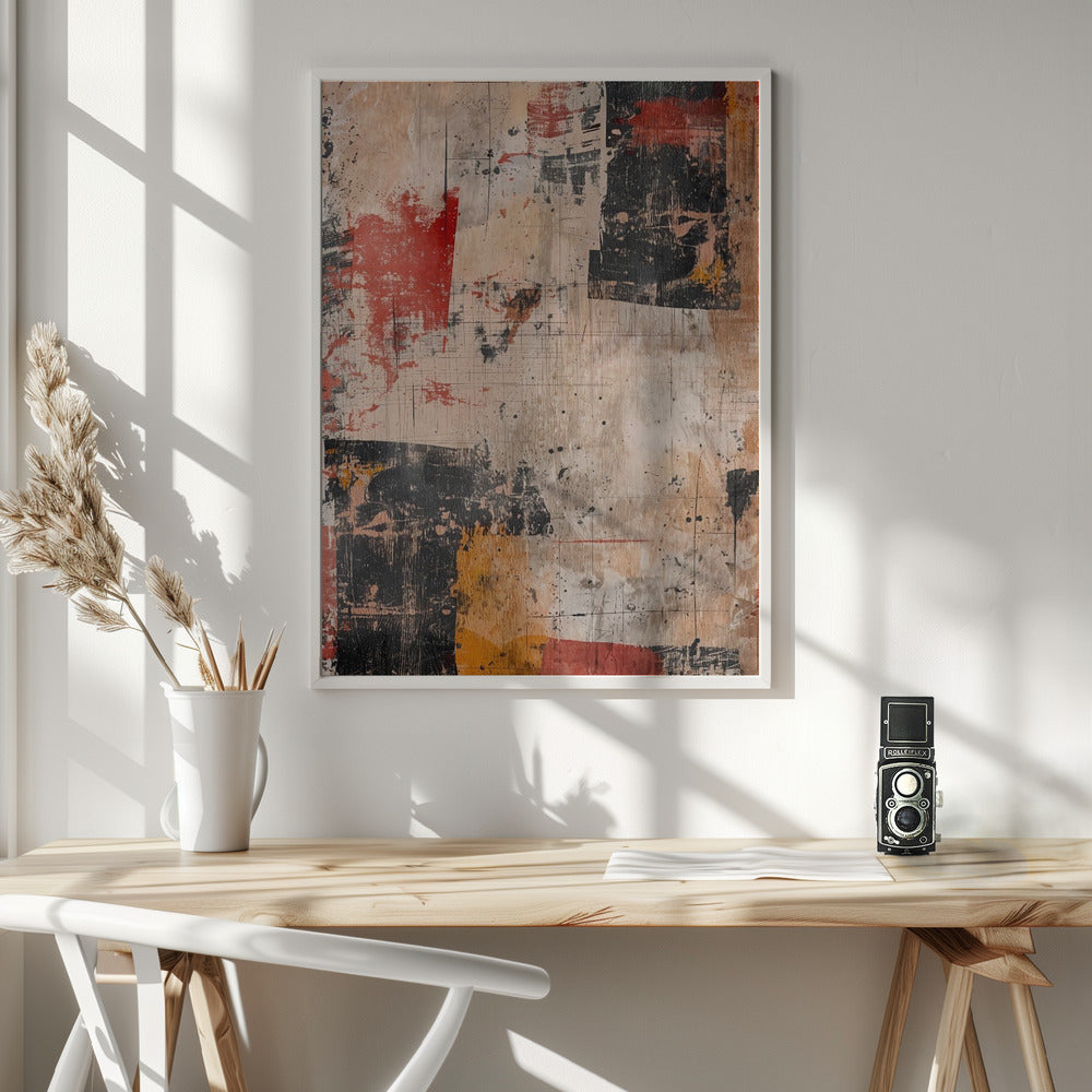 Abstract Cracks No 2 - Poster / Art Print - interiör